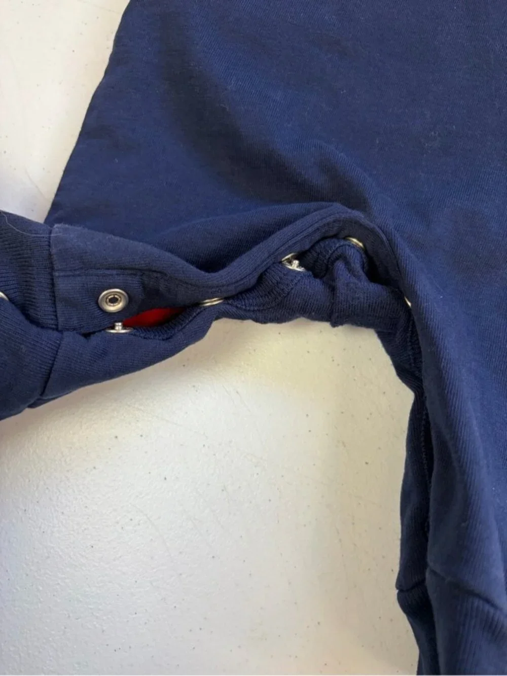 Ralph Lauren Polo 67 Baby Boy Romper One Piece 3 Months Long Sleeve Navy Red